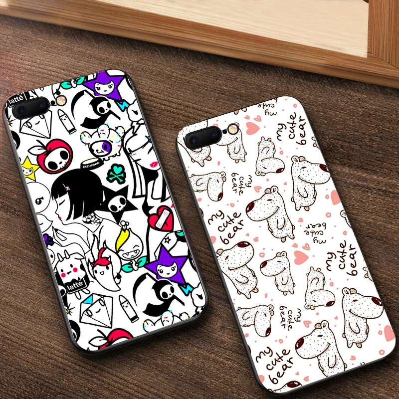 

IIOZO Soft Silicone Phone Case for iPhone 8 7 6 6S Plus XR X XS MAX Cartoon Bear Color Painting Cover Shell Coque