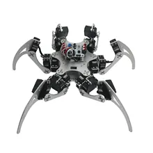 Алюминиевый Роботизированный Hexapod Паук Шесть 3DOF ног робот Рамка комплект с подшипниками для Arduino DIY