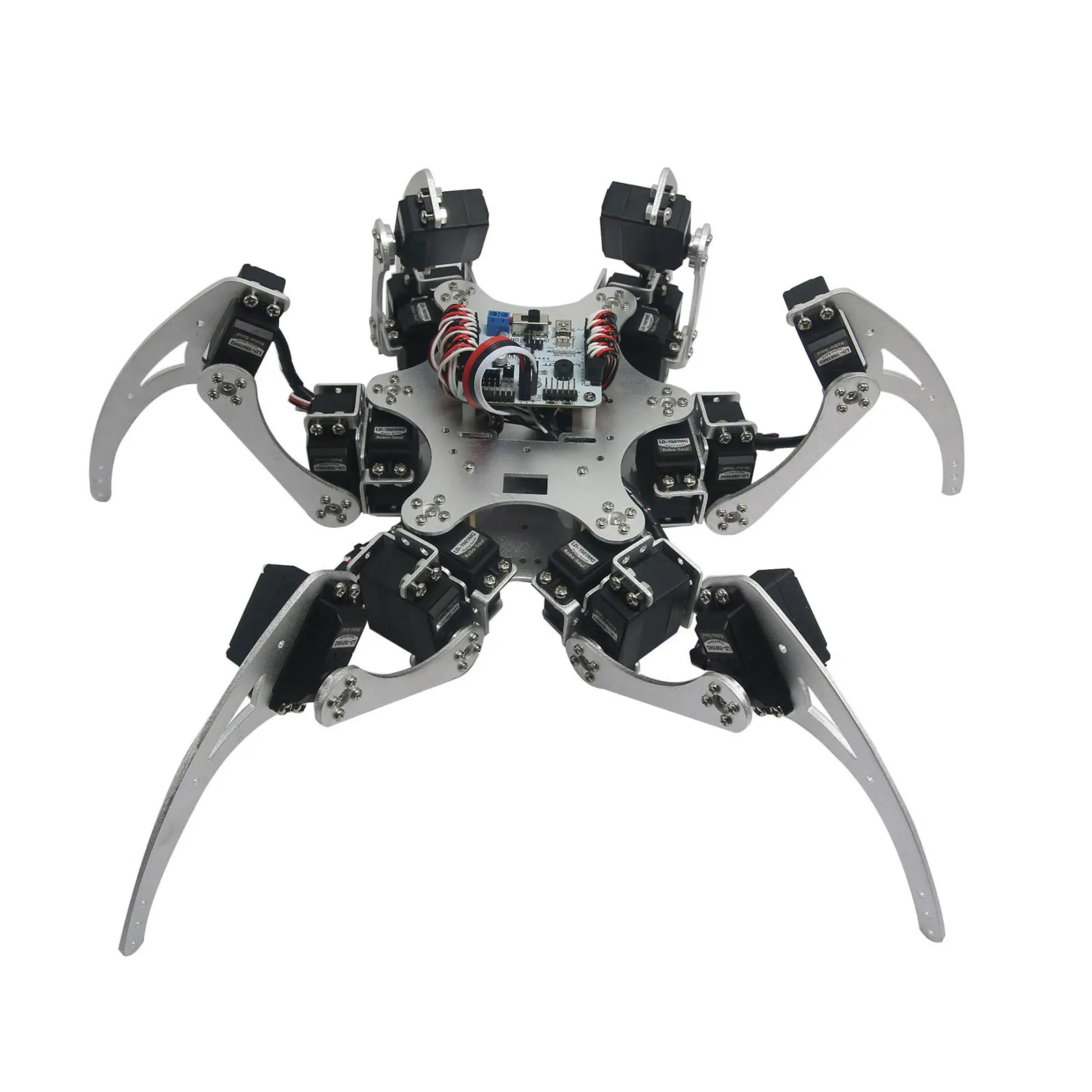 Алюминиевый Роботизированный Hexapod Паук Шесть 3DOF Ноги робот рама комплект с