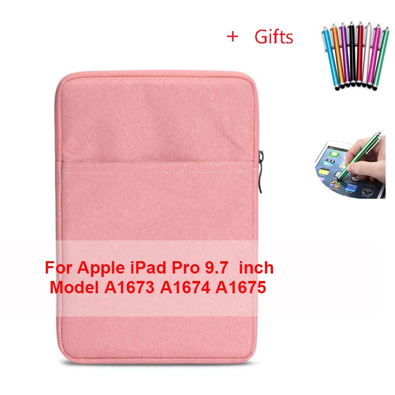 For iPad pro9.7 Чехол-сумка для планшета для i Pad Pro 10,5 A1701 A1709 для i Pad Pro 9,7 дюймов модель A1673 A1674 A1675 чехол из закаленного стекла+ бесплатно - Цвет: For iPad pro9.7