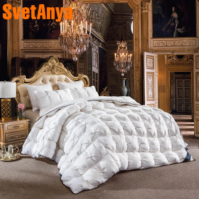 Svetanya Luxury Goose Down Duvet Quilted 3d Quilt King Queen Twin