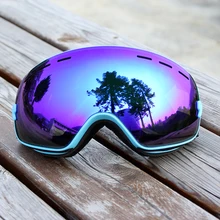 Мужские и женские лыжные очки, двухслойные, противотуманные, для катания на лыжах, сноуборде, очки, маска,, зимние очки для снегохода, зимние лыжные очки