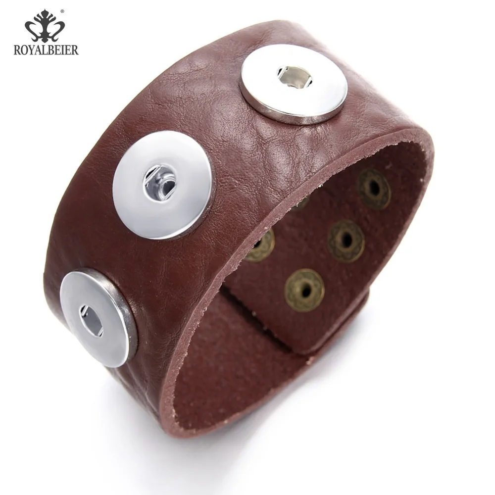 

Rhinestone Style Black PU Leather Snap Bracelet/Bangle Magnet Buckle Fit 18mm Snap Button 20mm Snap Jewelry SZ0576