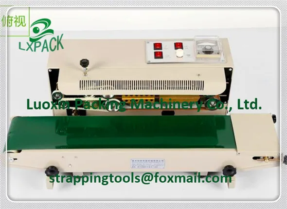 Horizontal Vertical Portable Stainless Steel Tilt Head Continuous Band Sealers Rapid Tabletop Free Standing Benchtop Band Sealer with Dry Ink Coding38