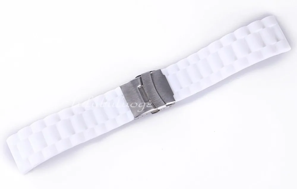Самая низкая цена! Новые водонепроницаемые 6 цветов силиконовые резиновые часы наручные часы ремешок замена 22 мм 24 мм 10000 фунтов рейтинг