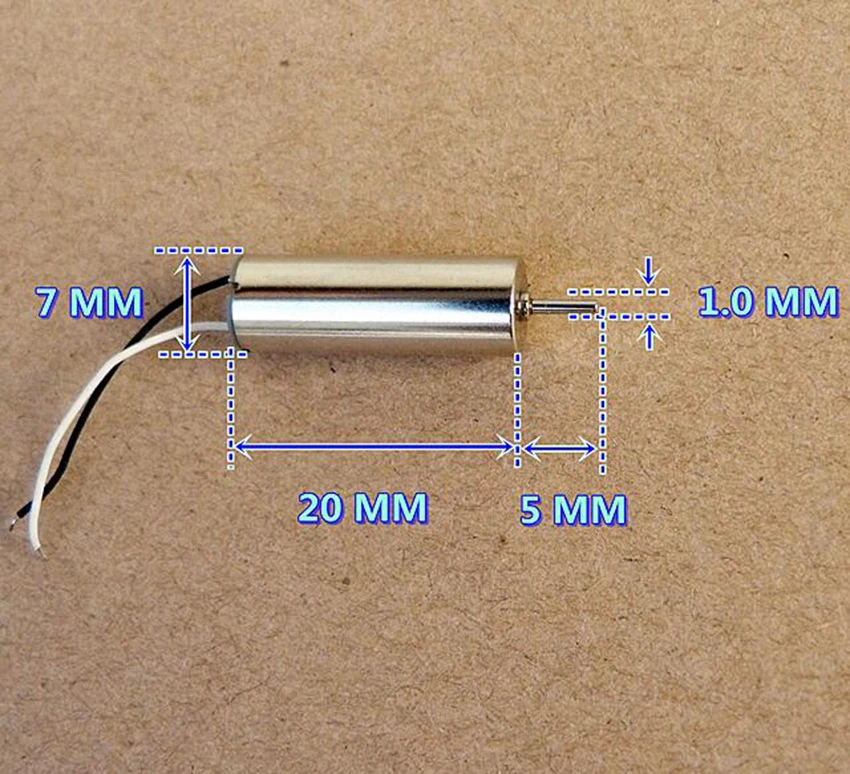 1 шт. Сильный магнитный 720 двигатель с полой чашкой для радиоуправляемого дрона квадрокоптера 4,2 в 43000 об/мин высокоскоростной мини-мотор 7*20 мм