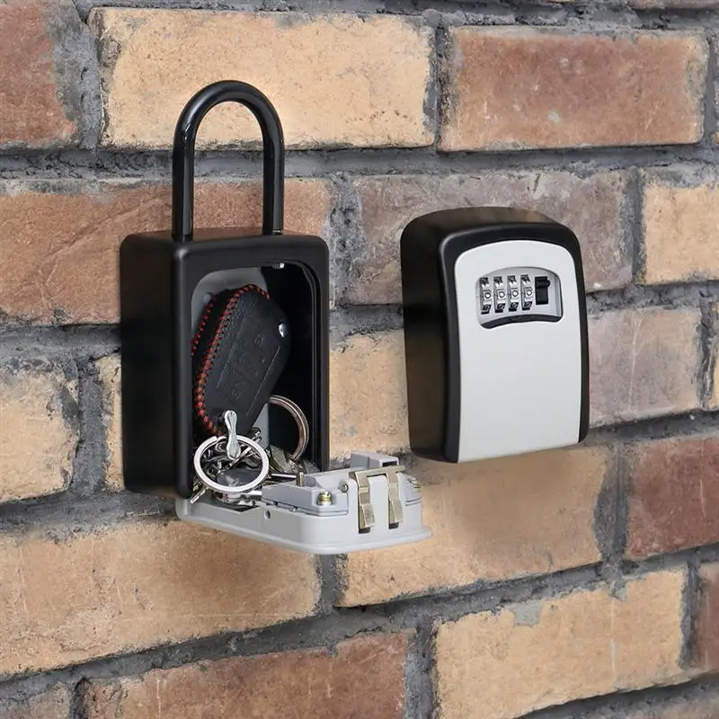 Portable Aluminium Alloy Key Safe Box Secure Box Security Key Holder Safty Key Lock Box Set-Your-Own Combination