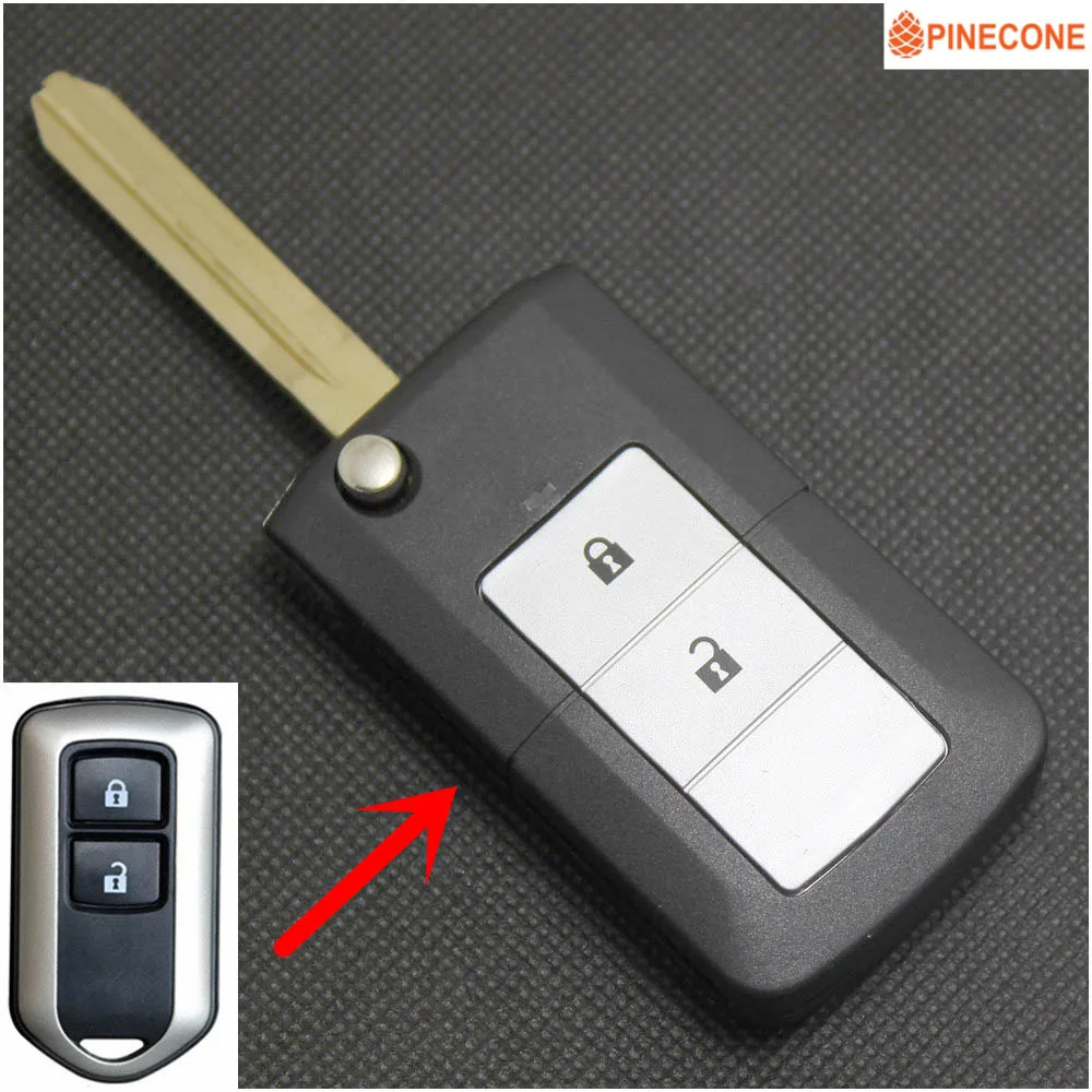Флэш-чехол для TOYOTA CAMRY PRADO HIGHLANDER YARIS VIOS чехол ключей с 2 кнопками модифицированный