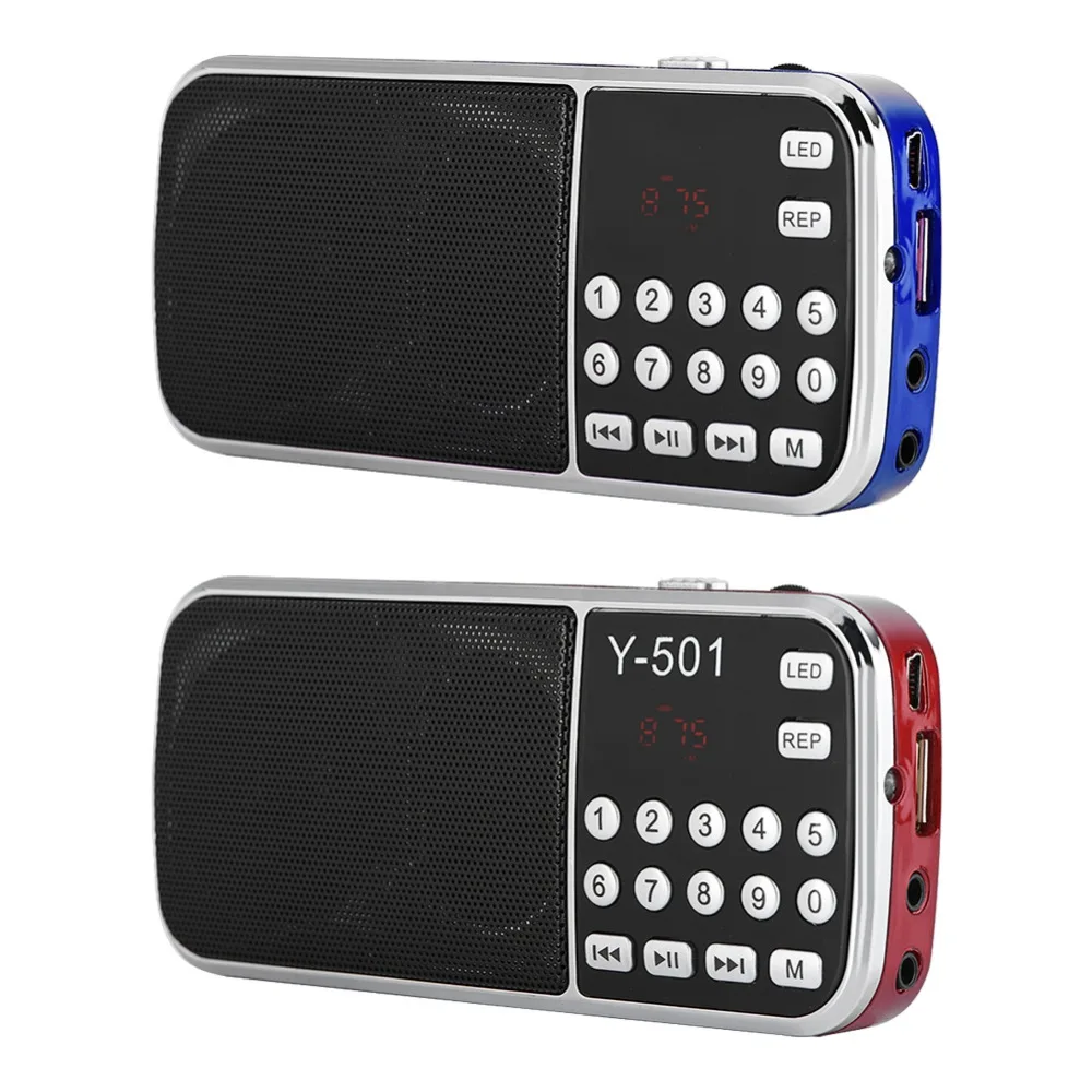 

Y-501 78-108MHz Stereo FM Radio High Sensitivity Noise Cancelling Digital TF Card Radio