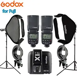 Оригинальный Godox TT600 фотостудия Камера Speedlite освещения Комплект с 2 м Свет Стенд 60*60 см Softbox Мягкая коробка для Fujifilm Камера