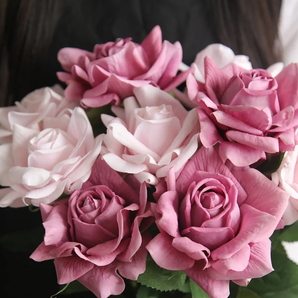 

Flannel Rose Flowers For Wedding Party Home Design Bouquet Decor