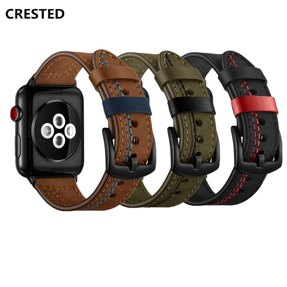 Кожаный ремешок для наручных часов Apple Watch версии apple watch 4 3 5 Группа 44 мм/40 мм iwatch 42