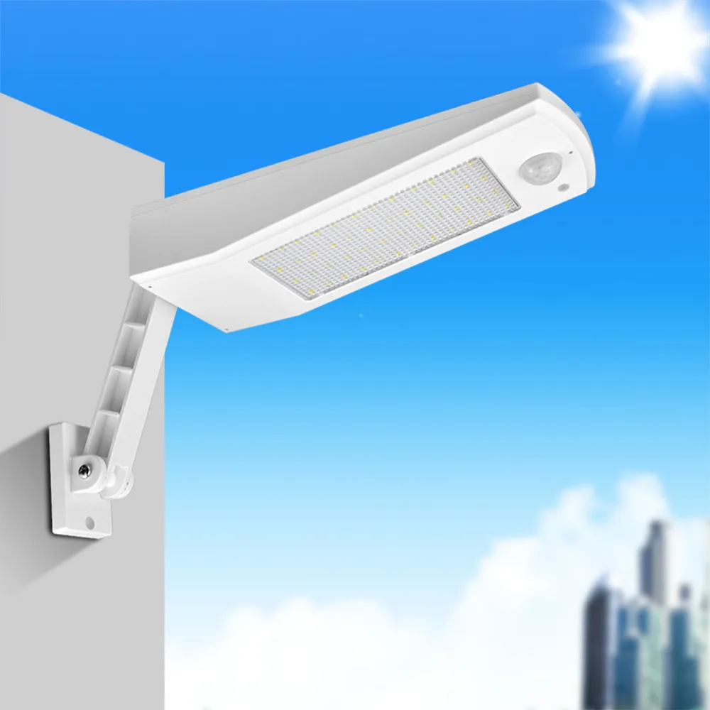 Светодиодный солнечный лампа, уличный фонарь движения PIR Сенсор 900lm 4500 мА/ч, 4 режима 48 Светодиодный s Водонепроницаемый на открытом воздухе шланг для полива огорода, двора, квадратный ночной свет