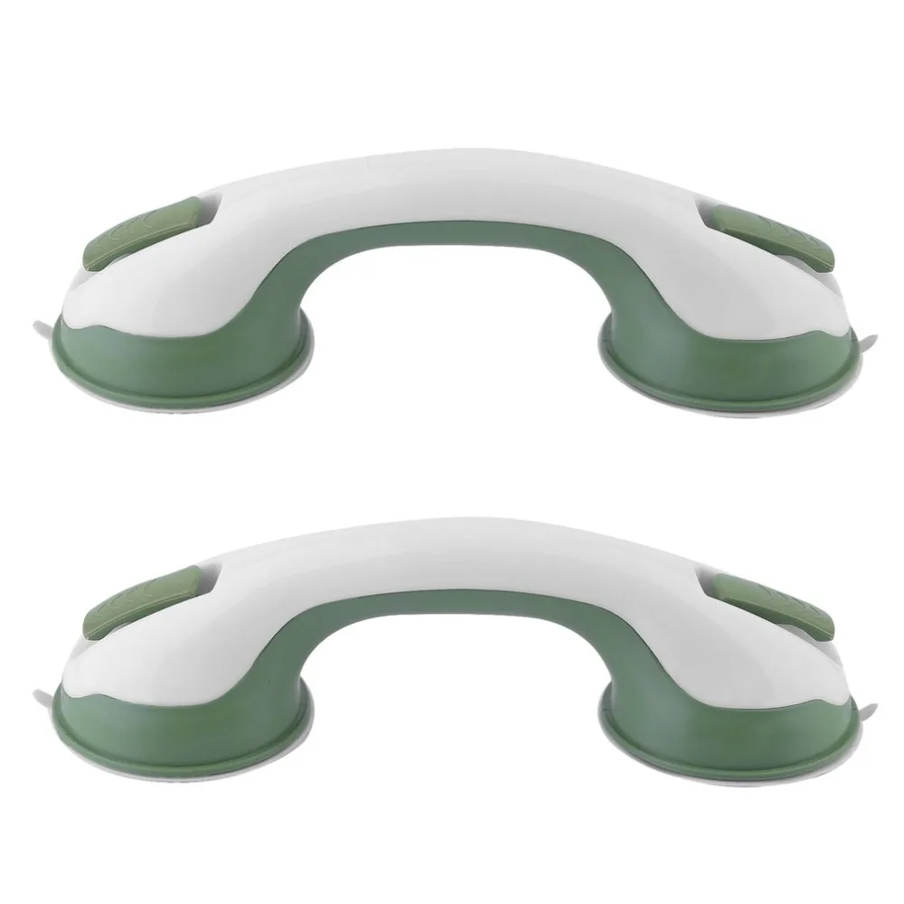 Белый и Армейский зеленый Пластик Портативный без отверстий для заполнения 2 шт. ручка для ванной безопасности вакуумный держатель на