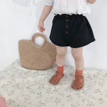 WEIXINBUY Summer Children Boys Solid Print Short Pants Trousers Kids Knee Length Casual Cotton Shorts