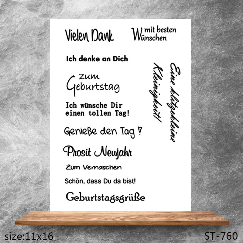 

ZhuoAng German Transparent Seals for DIY scrapbooking photo album Clear Stamps
