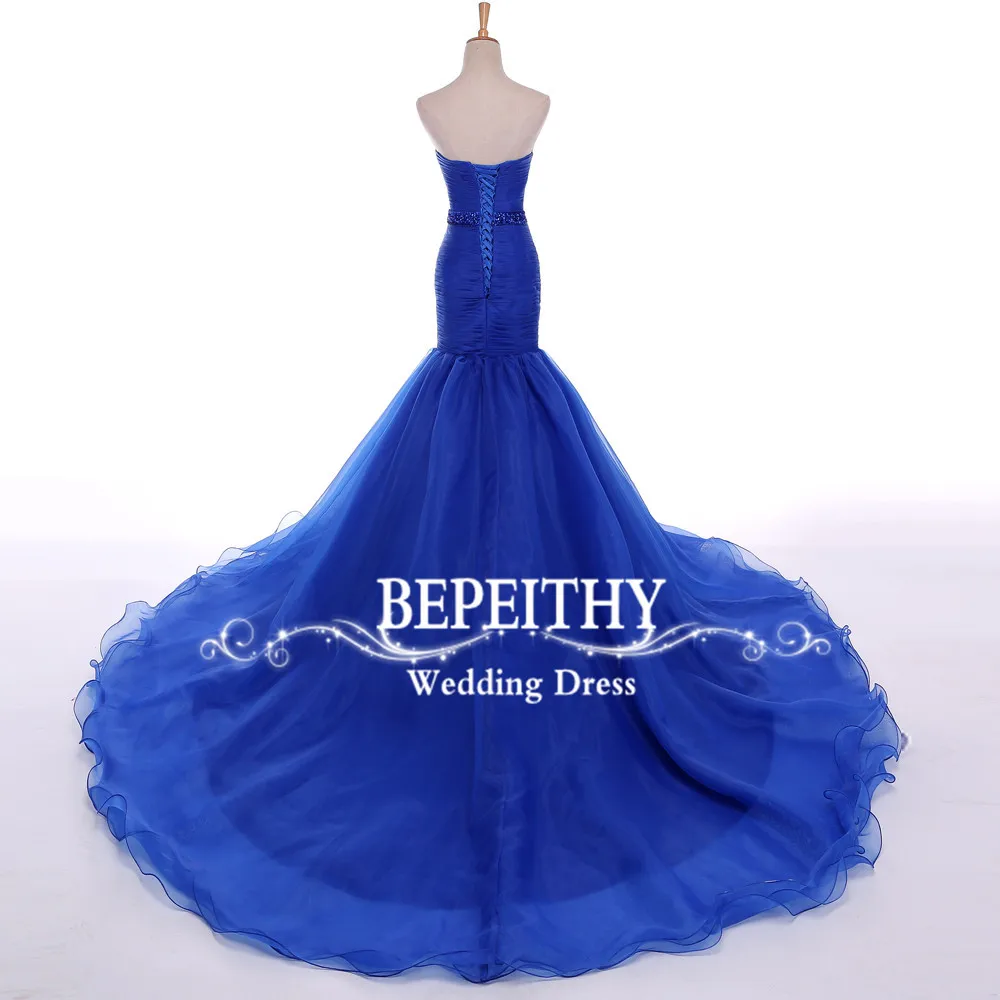 organza royal blue back