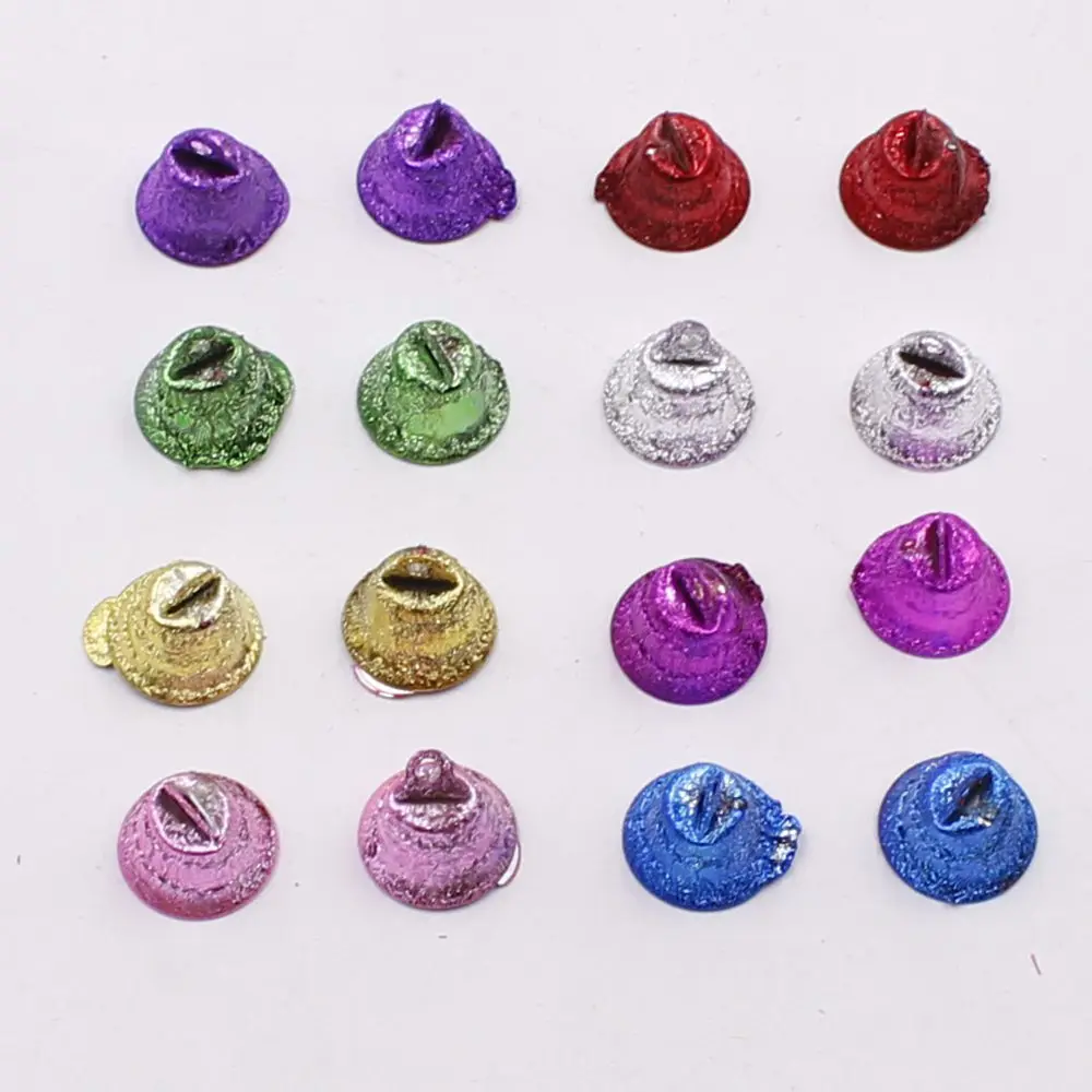 

10 Pcs Colored Metal Christmas Bells Decoration Pendants Bell Ornaments DIY Handicraft Accessories Handmade Size 15 * 13 * 9mm