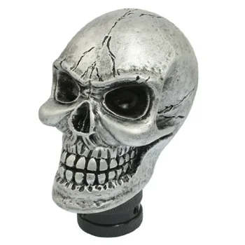 

Metal Gear Shift Knob Universal Car Manual Gear stick Shift Shifter Lever Knob Wicked Carved Skull refit + 3 Plastic Connectors