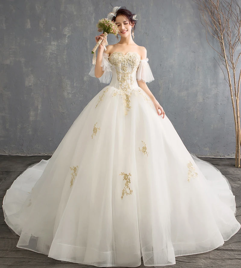 Vestido De Novia Para Novia Vestido De Novia Vestido De Novia Encaje Dorado A Badosa Me