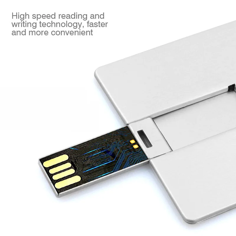 Металлическая визитная карточка Pormo USB флэш 8 ГБ 16 32 64 Гб супер тонкая Подарочная