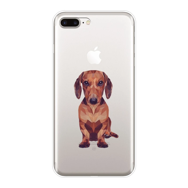 Мягкий чехол для телефона iPhone X, XR, XS MAX, 8, 7, 6 S, 6 S, силиконовый чехол с изображением таксы, собаки, сердца, любви, Kawaii, задняя крышка для iPhone 6 S, 6 S, 7, 8 Plus