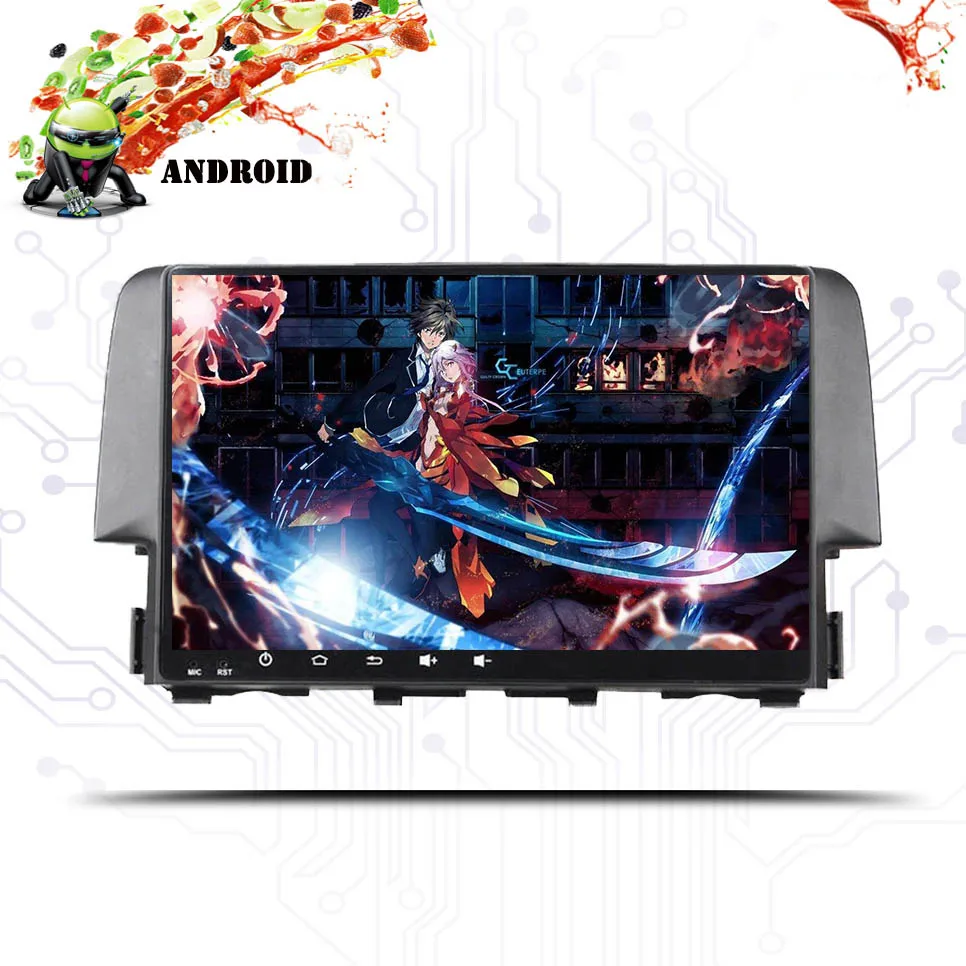 Top Android 9.0 PX5 Octa Core For Honda civic 2016 2018 Car DVD Multimedia player GPS Navigation Autoradio dvd player Head Unit IPS 5