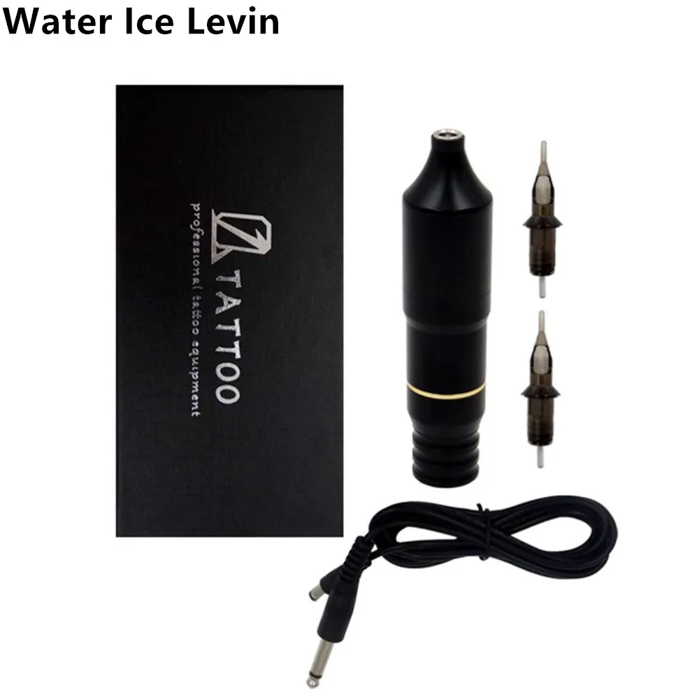 Вода Ice Левин Алюминий сплав Вырезка татуировка перо поворотные татуировки точность Двигатели постоянного тока татуировки ручки татуировщик