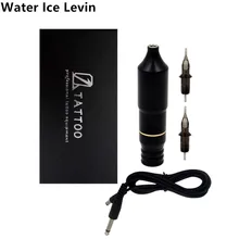 Вода Ice Левин Алюминий сплав Вырезка татуировка перо поворотные татуировки точность Двигатели постоянного тока татуировки ручки татуировщик