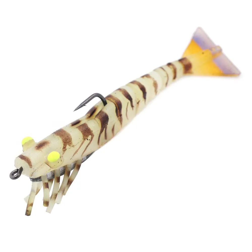 5pcs/lot 120mm 17g soft shrimp saltwater fishing lure power prawn squid