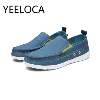 

2019 Spring Men's Canvas Shoes Men Fashion Sneakers Men Comfortable Mens Casual Shoes Lace-Up Brand Driving Shoes Big Size:39-46