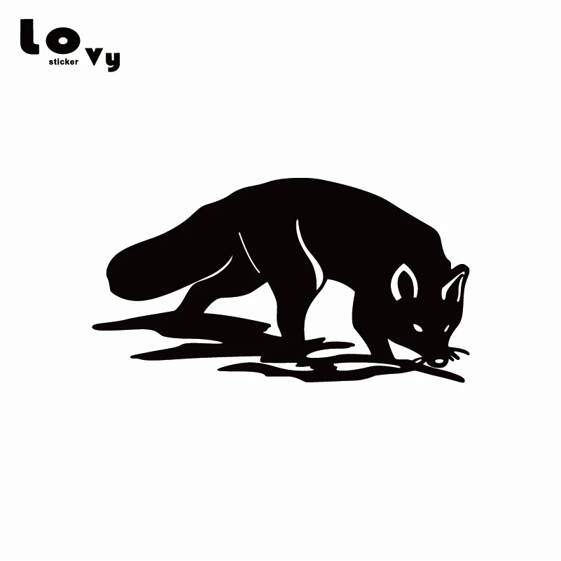 

Cartoon Fox Vinyl Car Sticker Funny Animal Car Decal for Truck Car Window Door Body Decoration CA0454
