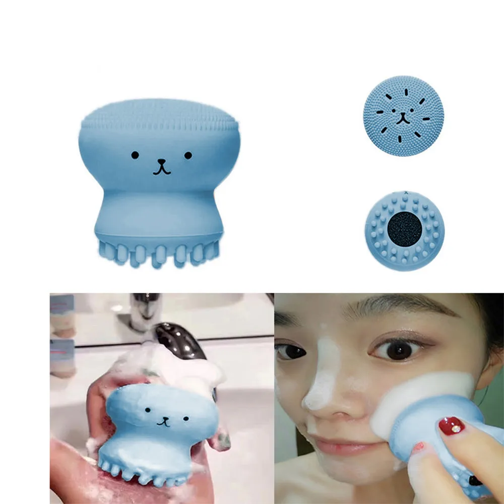 

Facial Cleansing Brush My Beauty Tool Exfoliating Jellyfish Silicon Brush / Pore Brush Mini Cleaner Deep Pore Face Brush Cleansi