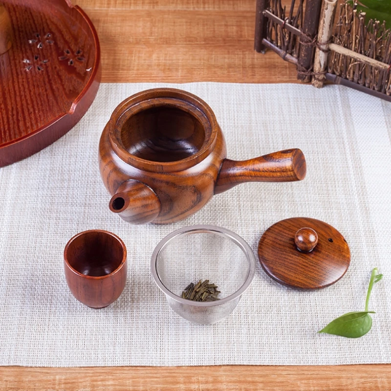 Китайский стиль традиционная природа деревянный чайник с длинной ручкой портативный кофе заварочный чайник