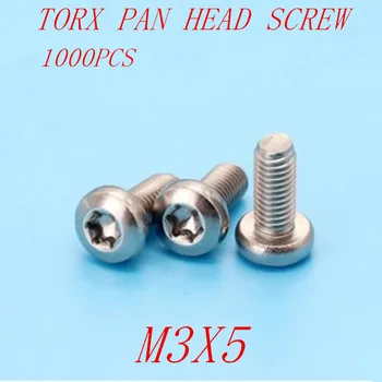 

1000pcs m3*5 M3x5 torx pan head six-lob machine screw