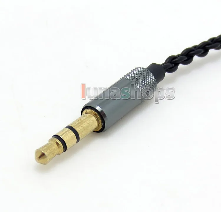 LN004702 Лучшая цена OFC мягкая кожа черный наушник кабель для Sennheiser IE8 IE80 IE8i|cable for