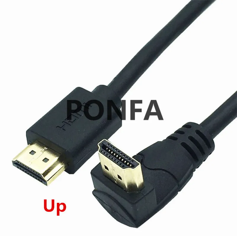 4K* 2K 60HZ HDMI 2,0 A штекер HDMI v2.0 вверх и вниз и влево и вправо под углом 90 градусов мужской HD удлинитель HDMI 2,0 в Угловой кабель