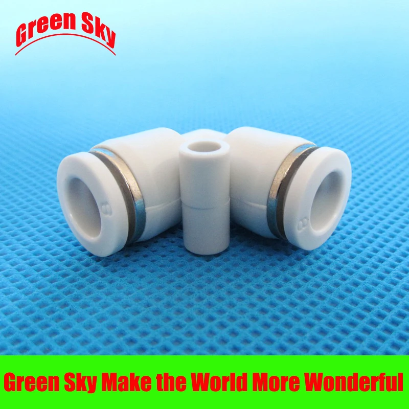 

6 pcs/lot 8mm to 8mm OD tube L shaped push in elbow 8mm tube fitting