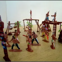 Твердые пластиковые игрушки/куклы-солдатики/наборы индейских племен