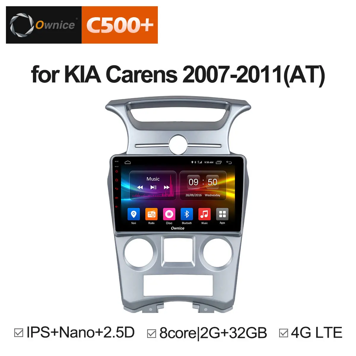 

Ownice C500+ G10 Android 8.1 Octa Core 2G RAM 32G ROM Car DVD GPS Player for Kia Carens / Sorento / Sportage / Cerato 2007-2011
