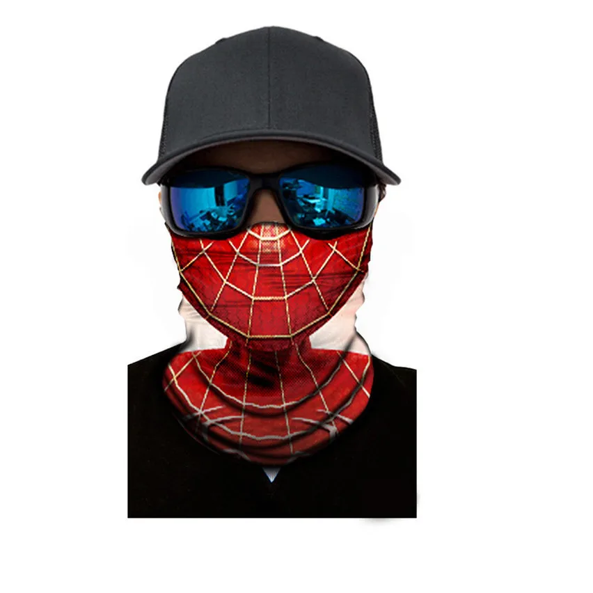 

Spiderman Cycling Face Masks Balaclava Skull Wicking Headgear Sports Bike Bicycle Riding Hat Head Scarf Cycling Full Face Mask