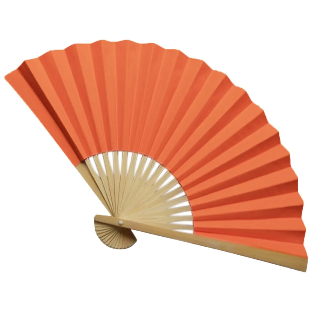 Pattern Chinese Style Hand Held Fan Bamboo Paper Folding Fan Handheld Wedding Hand Fan Cool Bamboo Flower Personalized G613 - Color: D