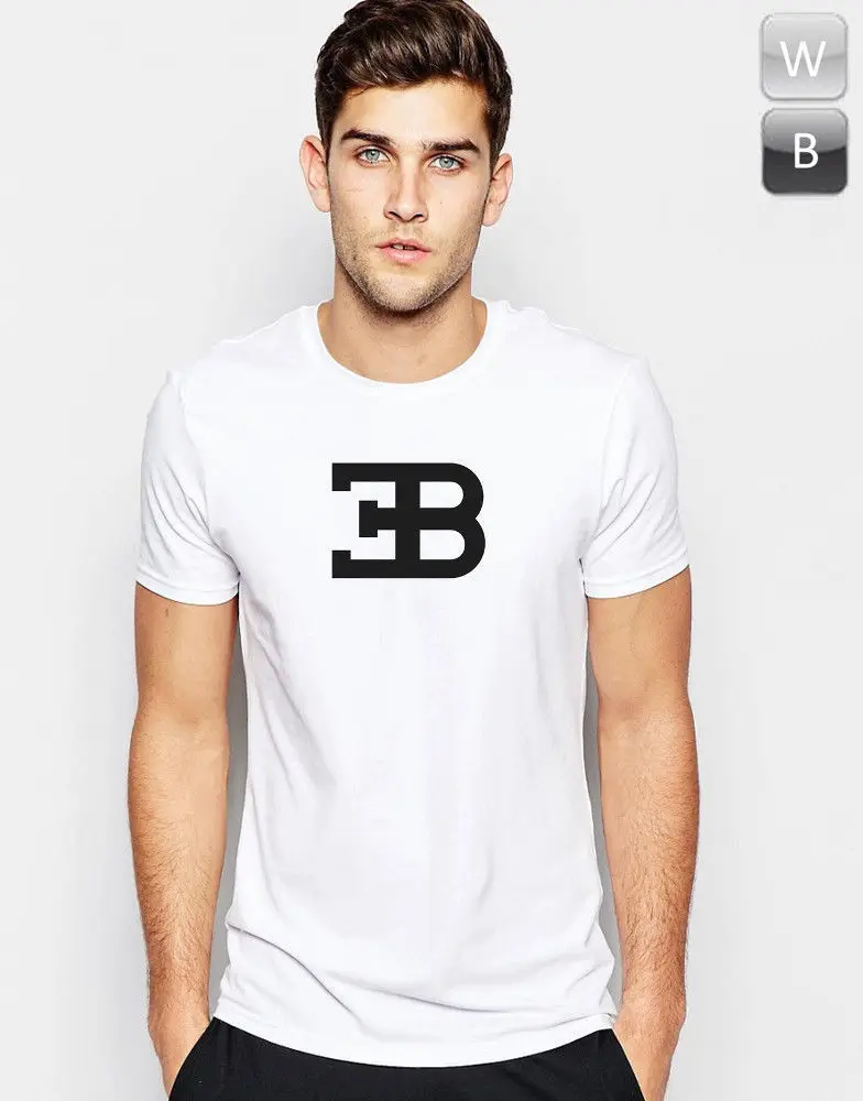 Bugatti Veyron T shirt Car Gift Print Graphic Cool Blue Black Gear Tee