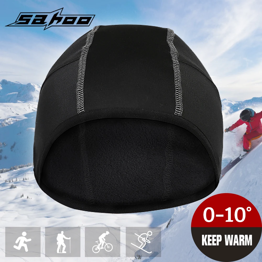 

[46862-1] Windproof Helmet Cap SAHOO Skull Caps Outdoor Sport Skiing Cycling Cap Motorcycle Bicycle Bike Caps Hat for Men Women