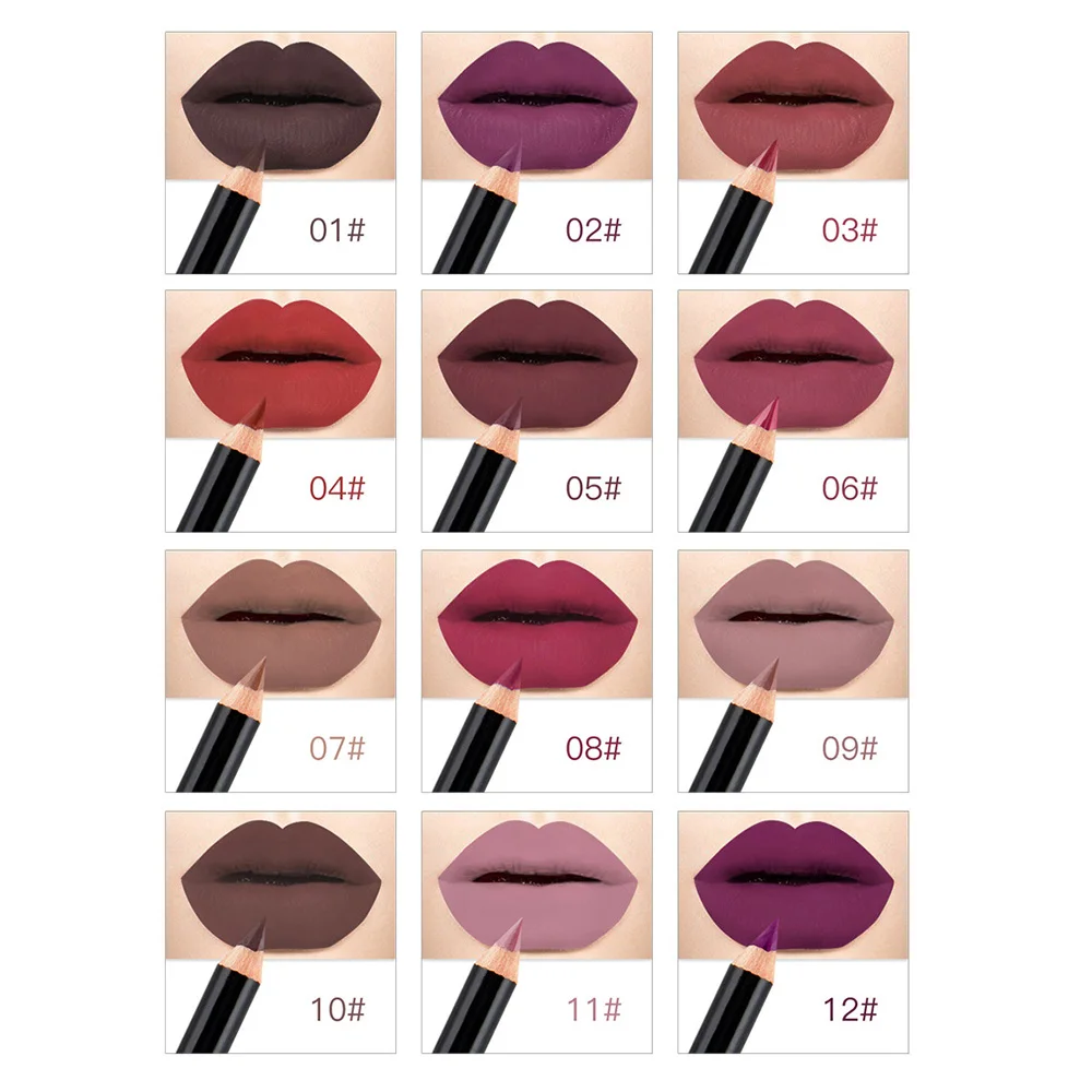 NICEFACE брендовый карандаш для губ водостойкий матовый набор карандашей подводка