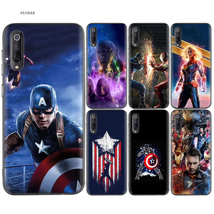 

Captain America Soft TPU Bumper Case For Xiaomi 9 8 A2 lite A1 Play Pocophone F1 Xiomi Redmi Y3 Note 7 6 5 Pro 5Plus Cover Coque