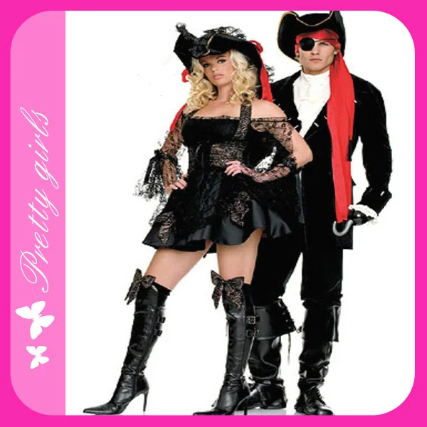 Women Black Big Discount Costume Dress adult club party costume for