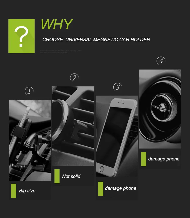 YEINDBOO универсальный магнитный держатель телефона в автомобиль для iPhone Xiaomi с магнитным кольцо-держатель мобильного телефона Подставка для всех телефонов