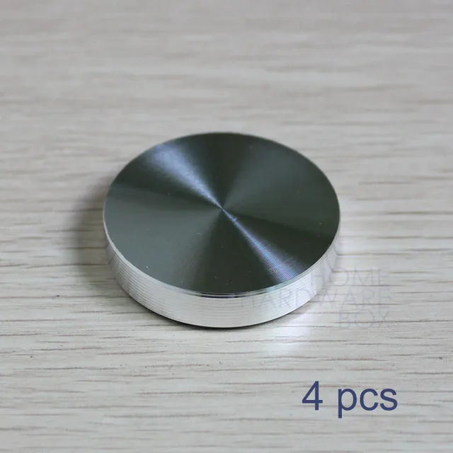 40mm 4 pc aluminum disc glass table top adapter attaching circle 1 1/2