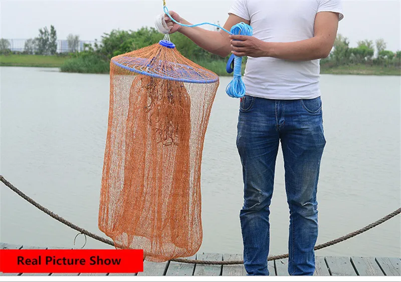 Upgraded Flying Disc American Hand Cast Fishing Net with Lead Sinkers 480cm Throw Net Fishing Tools (15)